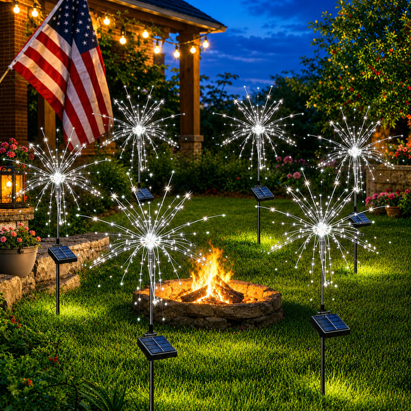 SolarEra Solar Powered LED Firework Garden Waterproof Lights for
